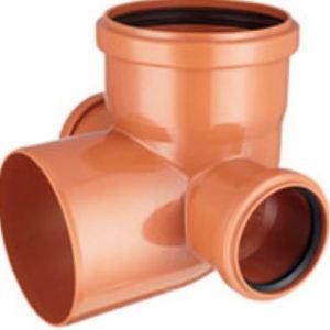 CODO DESAGUE 90 110MM ACOMETIDA DOBLE 63MM