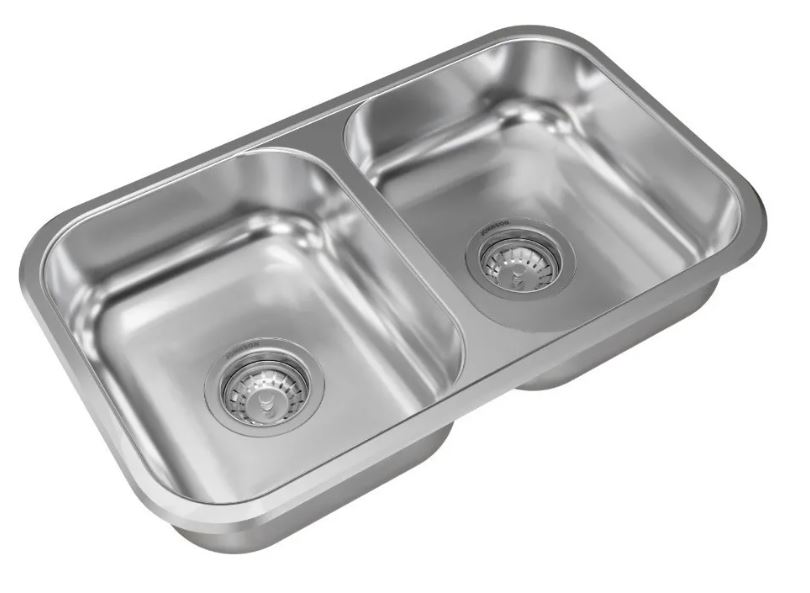 PILETA DOBLE JOHNSON ACERO 304 C28