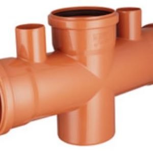 RAMAL DESAGUE DOBLE 90 CON DOBLE VENTILACION 110MM