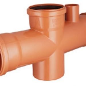RAMAL DESAGUE DOBLE 90 CON VENTILACION 110MM