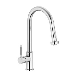 GRIFERIA GOURMET COCINA MESADA MONOCOMANDO CON ROCIADOR CROMO PIAZZA